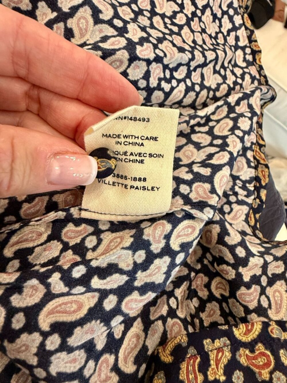 Dôen Candace Top in Villette Paisley, Silk - size S - Picture 3 of 8